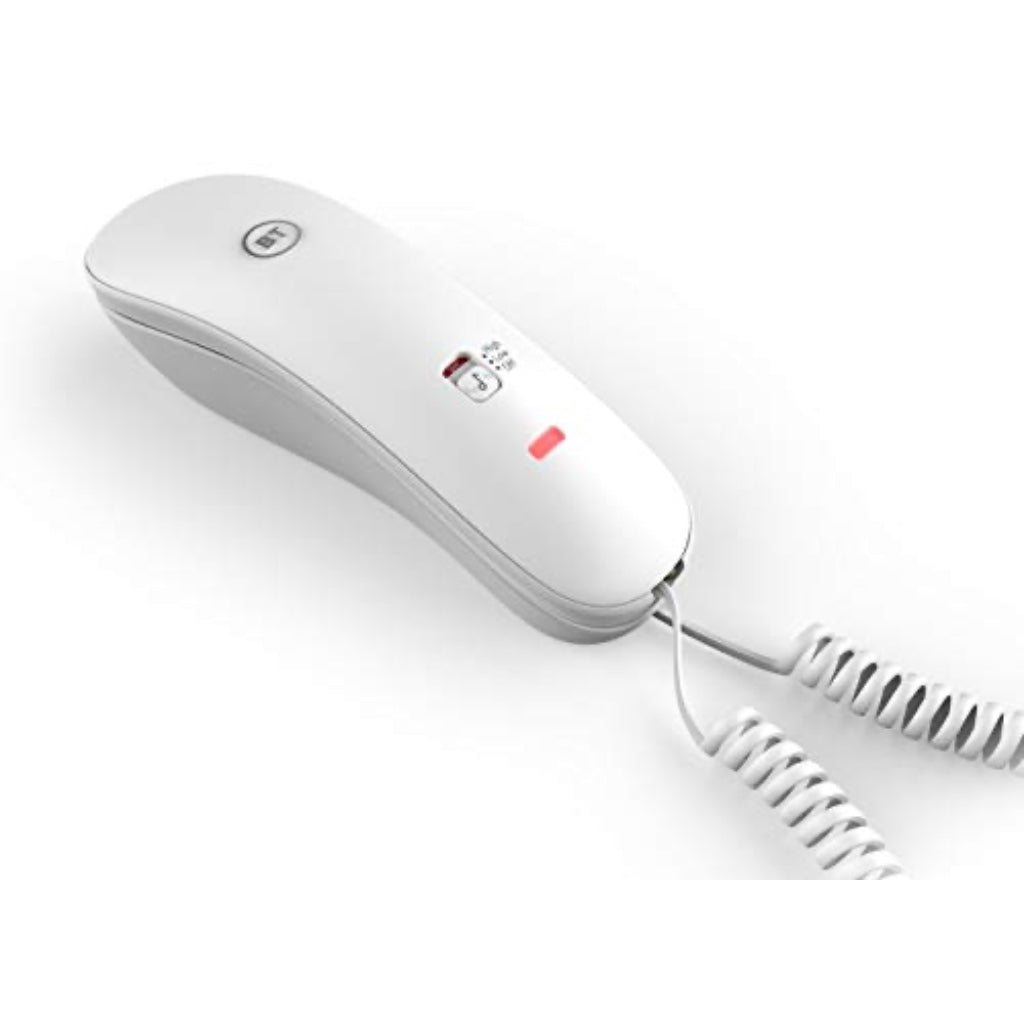 BT Duet 210 Corded Telephone - Compact Desk or Wall Mountable Landline Phone - White - Large Button Home and Office Phone - Damaged Box
