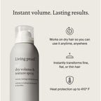 Living Proof Full Dry Volume & Texture Spray - Weightless Buildable Volume & Texture for Fine/Flat Hair - Heat Protection up to 210 ^0C - Vegan, Silicone- & Paraben-Free - Damaged Box