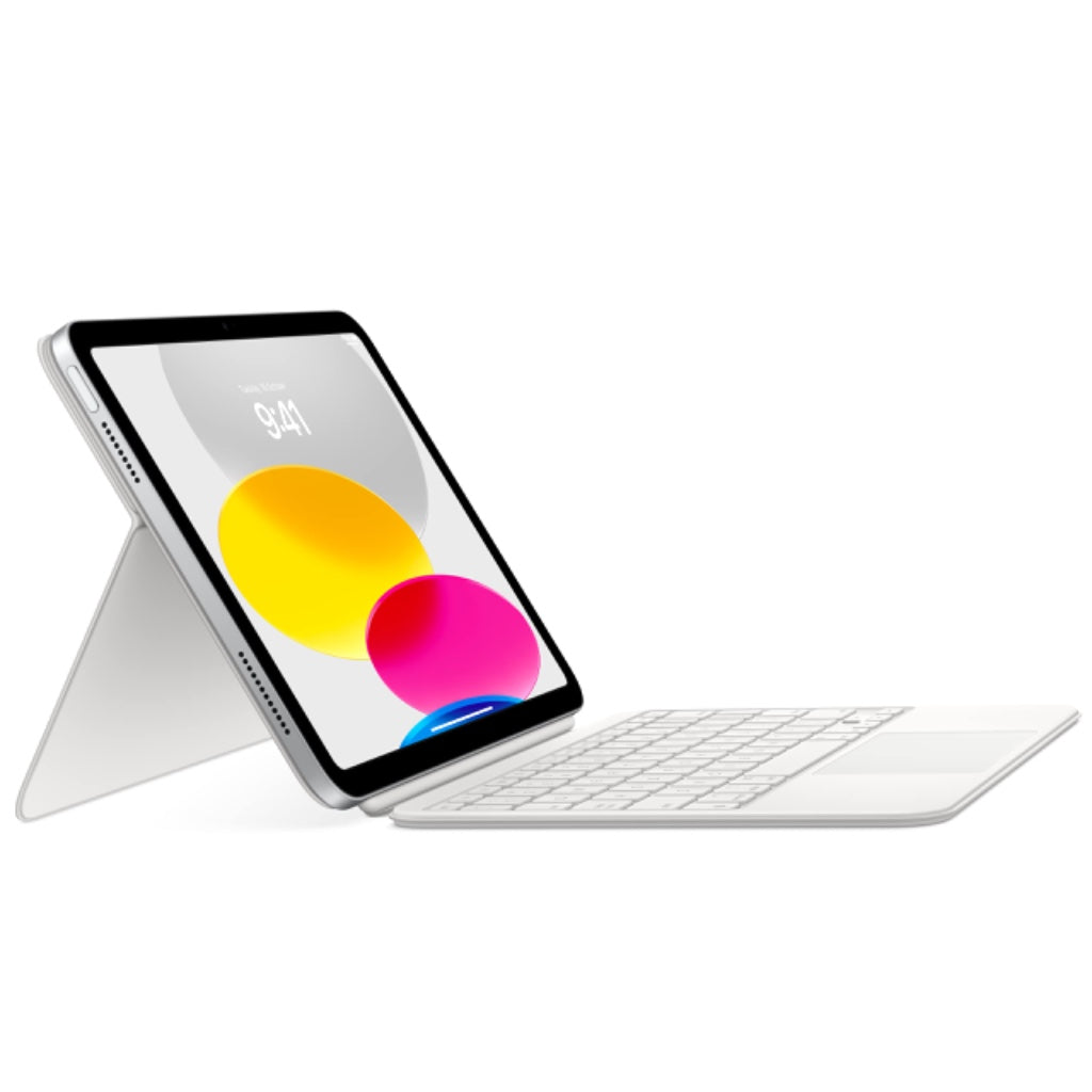 Apple Magic Keyboard Folio for iPad 10th Generation - Detachable Keyboard and Back Panel - White - QWERTY UK Layout MQDP3B/A - Like New