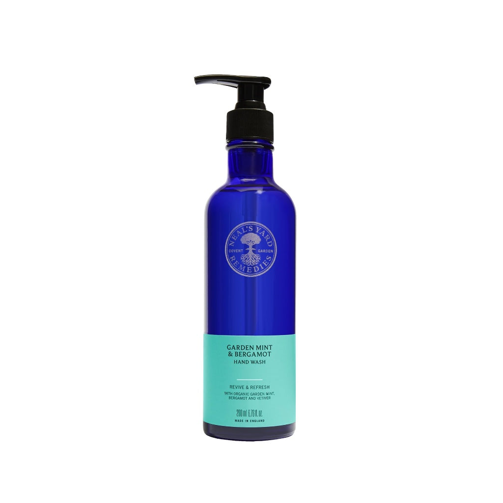 Neal's Yard Remedies Garden Mint & Bergamot Hand Wash - Pump or No Pump | Organic Hand Wash with Organic Garden Mint and Bergamot Essential Oils | Vegan Made with Organic Ingredients | 200ml