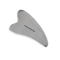 Tweezerman Stainless Steel Gua Sha, Face Guasha Tool for Jawline Sculpting & Puffiness Reducing, Guasha Massage Tool (Pack of 1) - Damaged Box