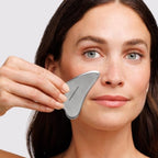 Tweezerman Stainless Steel Gua Sha, Face Guasha Tool for Jawline Sculpting & Puffiness Reducing, Guasha Massage Tool (Pack of 1) - Damaged Box