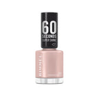 Rimmel 60 Seconds Super Shine Nail Polish, 109 Evening Sand, Quick-Dry Nail Polish, Ultra-Shiny Finish, Easy to Apply, Vibrant Colour, Long-Wearing, Improved Formula, Vegan, 8ml