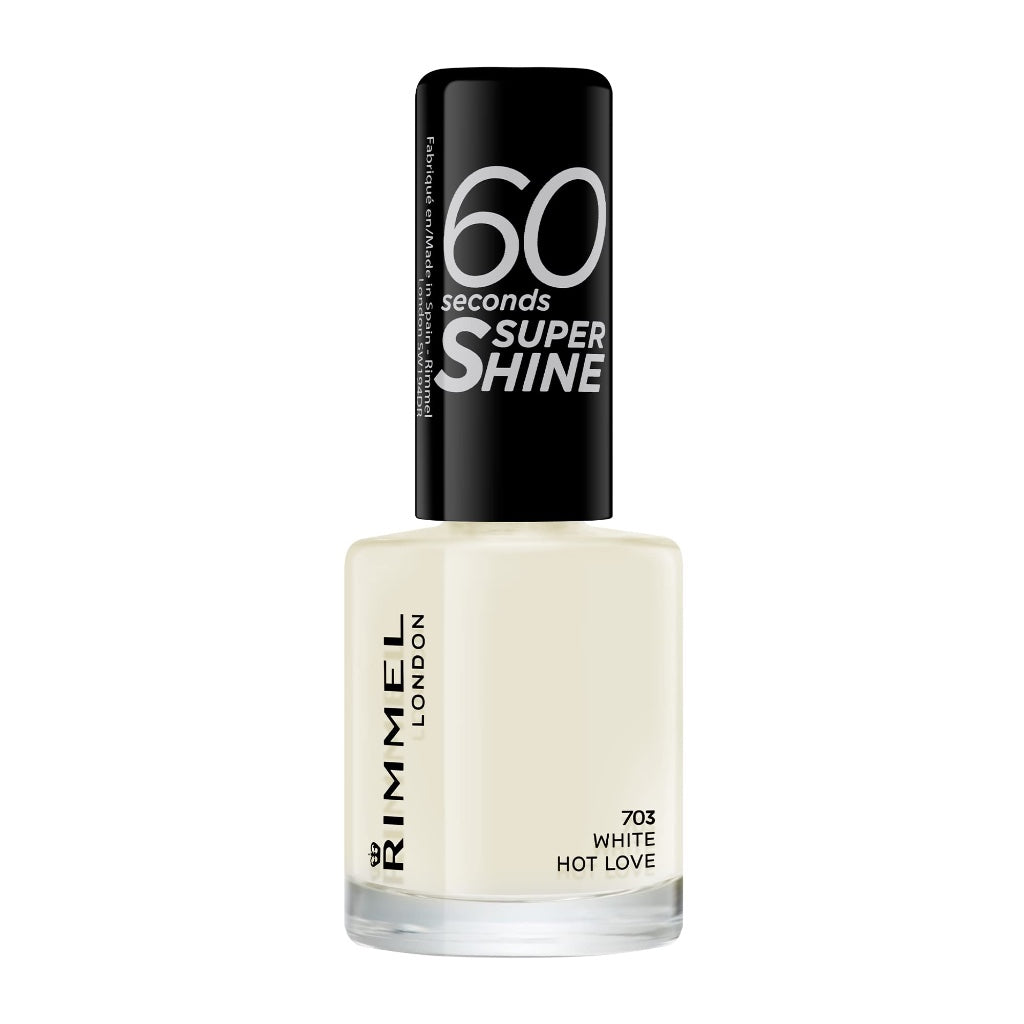Rimmel 60 Seconds Super Shine Nail Polish, 109 Evening Sand, Quick-Dry Nail Polish, Ultra-Shiny Finish, Easy to Apply, Vibrant Colour, Long-Wearing, Improved Formula, Vegan, 8ml