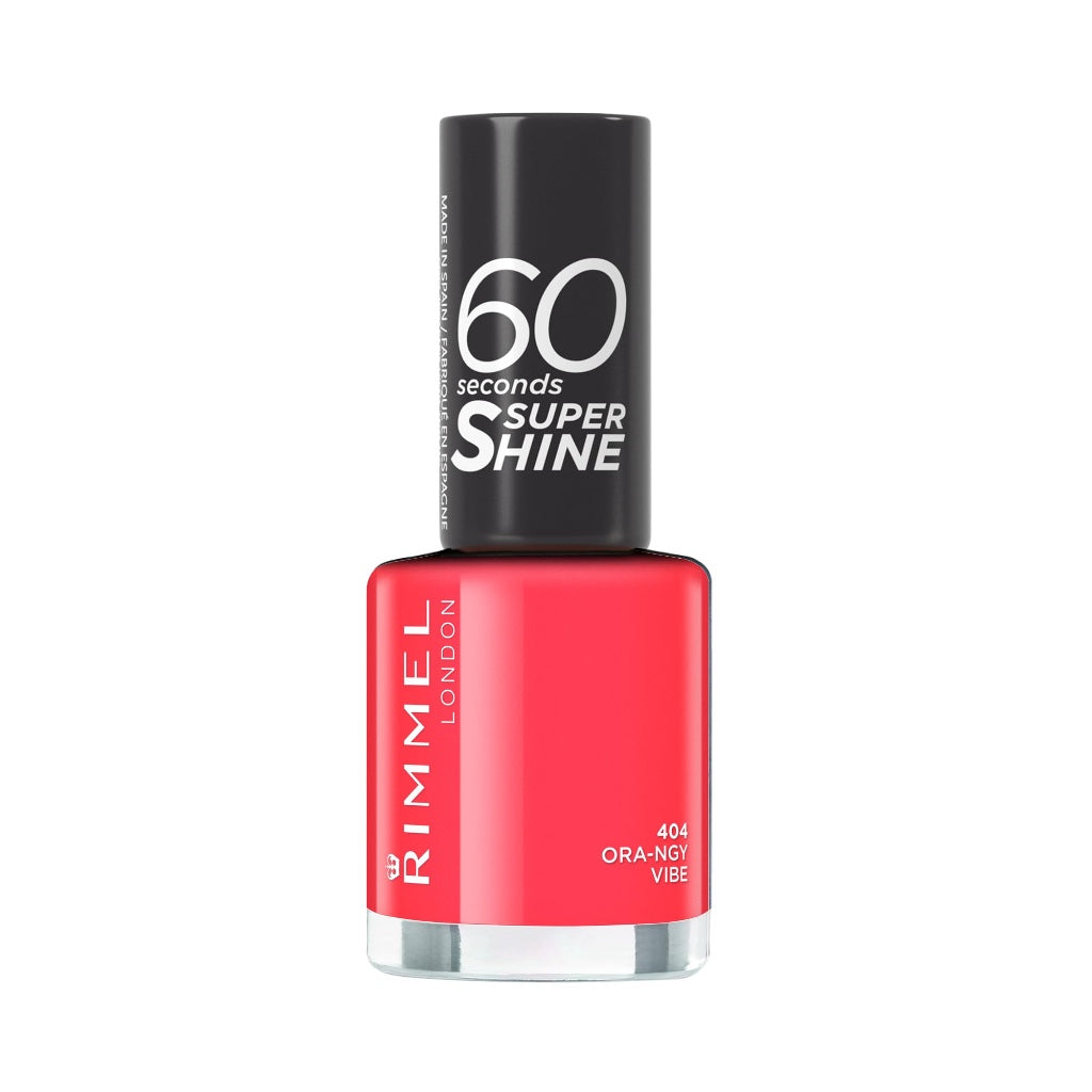 Rimmel 60 Seconds Super Shine Nail Polish, 109 Evening Sand, Quick-Dry Nail Polish, Ultra-Shiny Finish, Easy to Apply, Vibrant Colour, Long-Wearing, Improved Formula, Vegan, 8ml