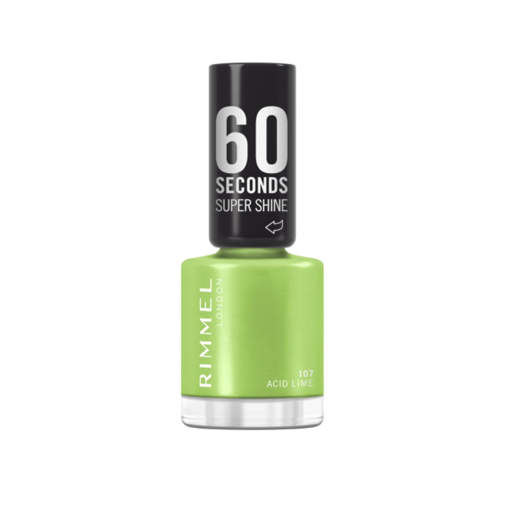 Rimmel 60 Seconds Super Shine Nail Polish, 109 Evening Sand, Quick-Dry Nail Polish, Ultra-Shiny Finish, Easy to Apply, Vibrant Colour, Long-Wearing, Improved Formula, Vegan, 8ml