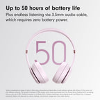 Beats Solo 4 Wireless Bluetooth On-Ear Headphones - Cloud Pink - High-Resolution Audio - Up to 50 Hours Battery Life - Apple and Android - Like New