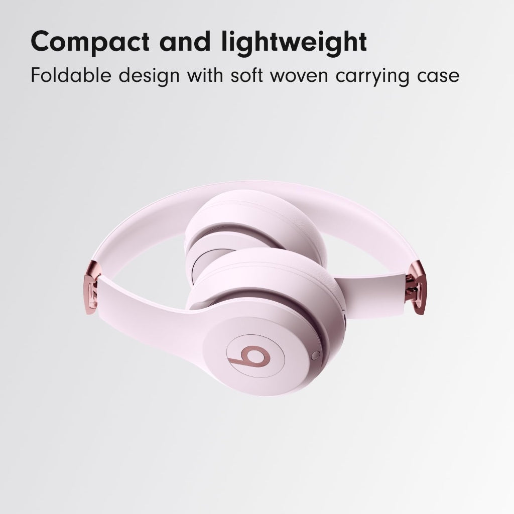 Beats Solo 4 Wireless Bluetooth On-Ear Headphones - Cloud Pink - High-Resolution Audio - Up to 50 Hours Battery Life - Apple and Android - Like New