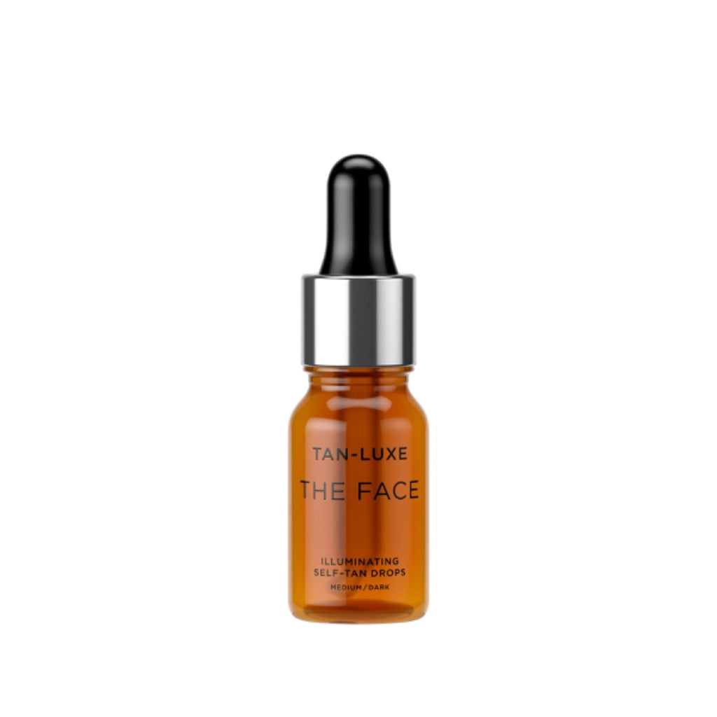 TAN-LUXE The Face - Illuminating Self-Tan Drops to Create Your Own Self Tanner, 30ml - Cruelty & Toxin Free - Light/Medium - Damaged Box