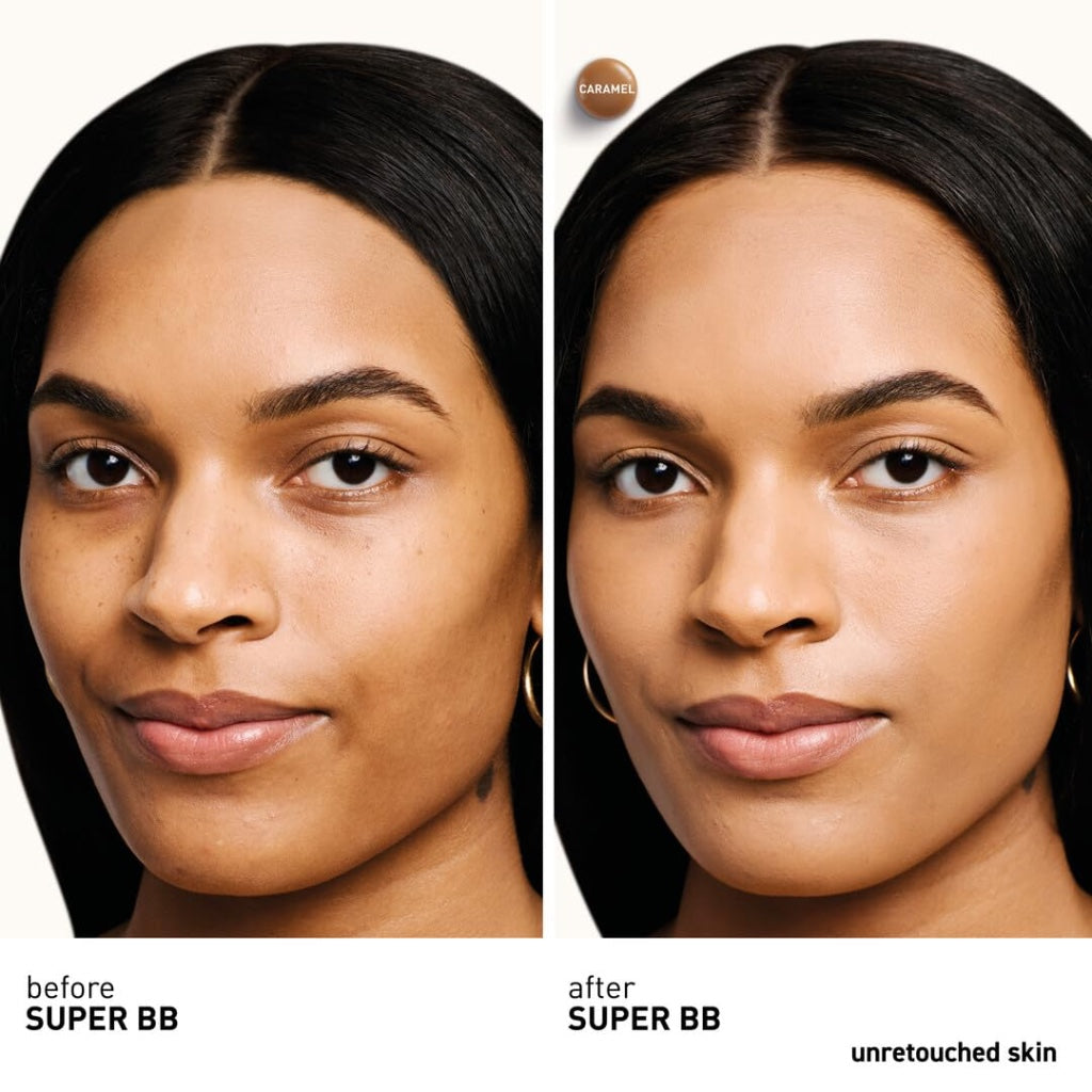Erborian - Super BB Cream with Ginseng - High Coverage Tinted Face Care Anti-Imperfections - Complexion Corrector and Perfecter - Sun Protection SPF 20 - Korean Cosmetic - Caramel 15ml - Damaged Box