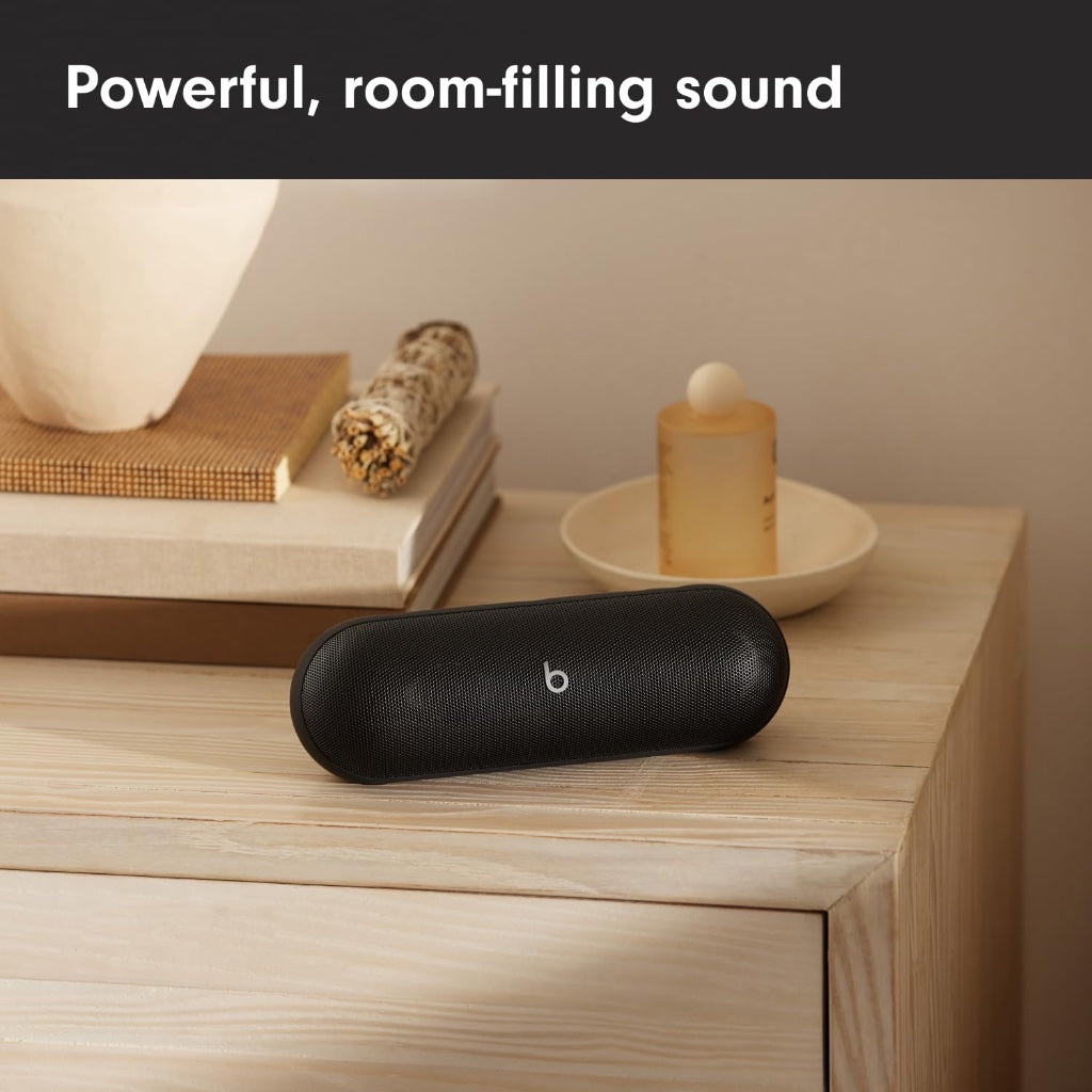 Beats Pill Portable Bluetooth Wireless Speaker Matte Black Water Resistant IP67 Loudspeaker with USB-C Charging and 24 Hour Battery Life - Like New