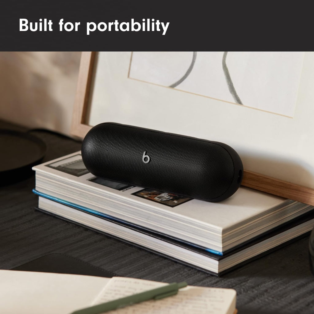 Beats Pill Portable Bluetooth Wireless Speaker Matte Black Water Resistant IP67 Loudspeaker with USB-C Charging and 24 Hour Battery Life - Like New