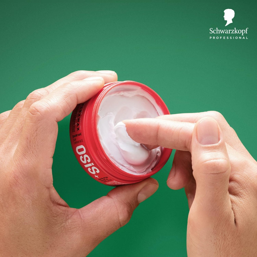 Schwarzkopf Professional OSiS Flexwax Hair Styling Wax Remouldable Cream Wax Hair Grip Texturizing Natural Shine Strong Hold 85 ml