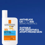 La Roche-Posay Anthelios UVMune 400 Dermo-Pediatrics Ultra Light Invisible Fluid SPF50+ 50ml Kids sun screen for Children's Sensitive & Atopy-Prone Skin - BBE 04/2028