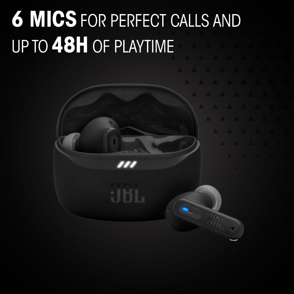 JBL Tune Beam 2 True Wireless Noise Cancelling Earbuds - Black Bluetooth In-Ear Headphones with Mic and Water Resistance
