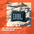 JBL Go 4 Ultra-Portable Bluetooth Speaker Blue Waterproof Wireless Compact Travel Speaker with 7 Hour Battery Life