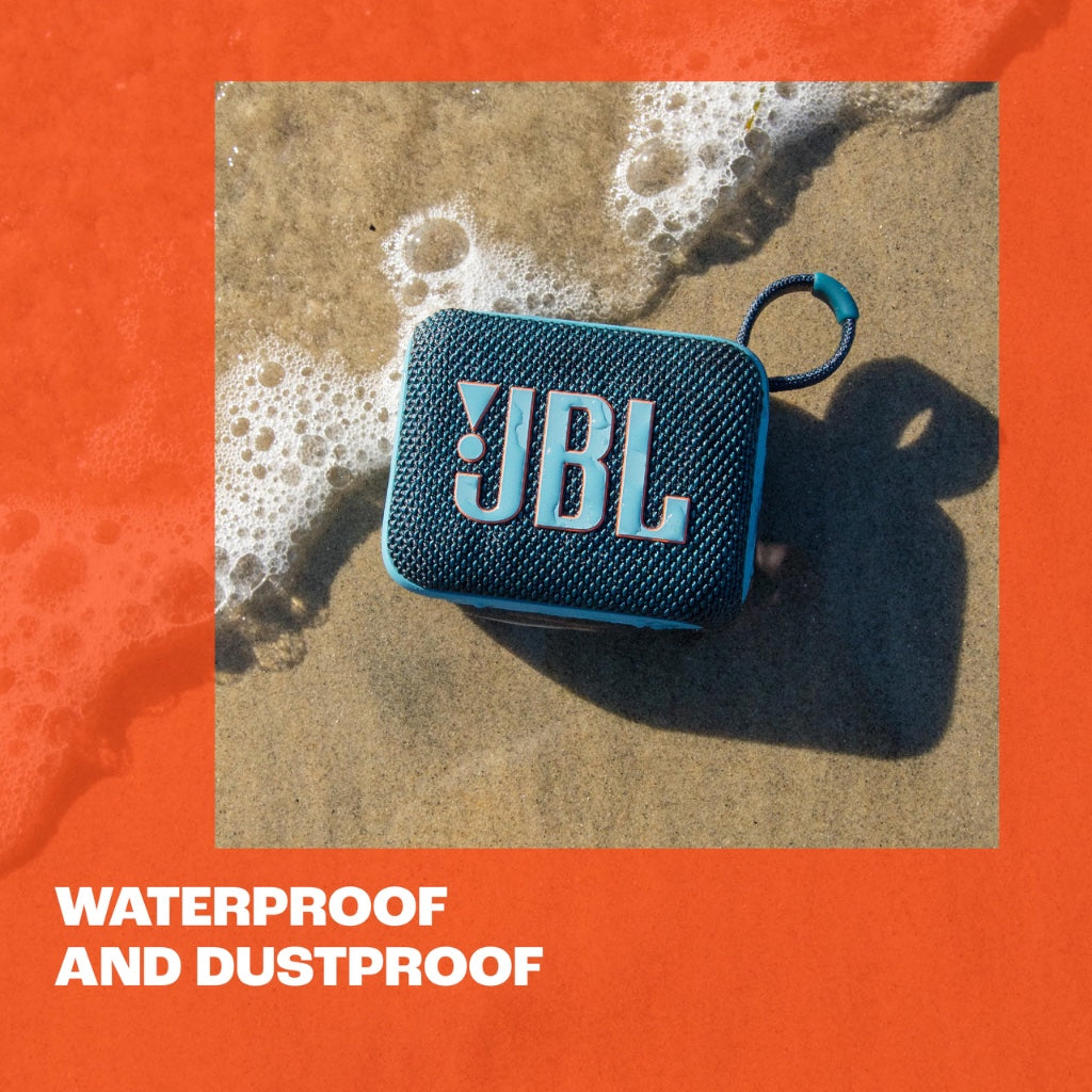 JBL Go 4 Ultra-Portable Bluetooth Speaker Blue Waterproof Wireless Compact Travel Speaker with 7 Hour Battery Life