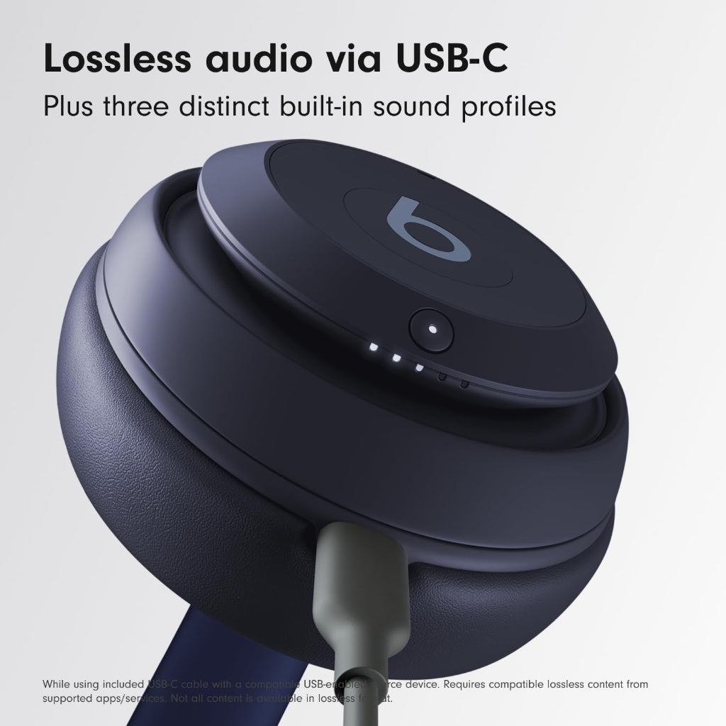 Beats Studio Pro Wireless Bluetooth Noise Cancelling Over-Ear Headphones - Navy Blue - Spatial Audio and USB-C Lossless Audio - Like New