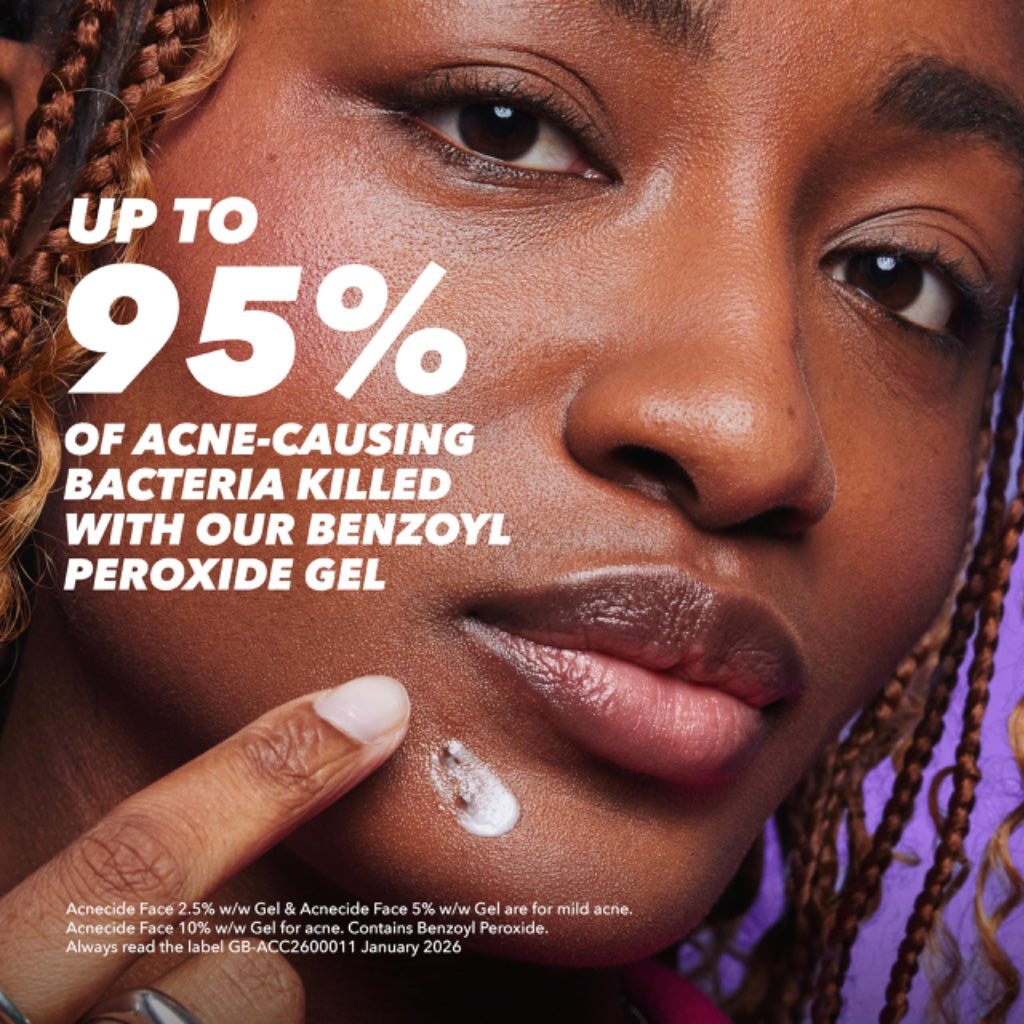 Acnecide Face Gel 5% Benzoyl Peroxide 15g Targeted Acne Treatment for Spots and Breakouts Tube - Damaged Box
