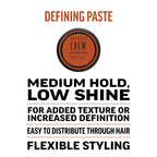American Crew Defining Paste 85g Medium Hold Low Shine Mens Hair Styling Wax Matte Finish Texture and Thickening Paste for Men