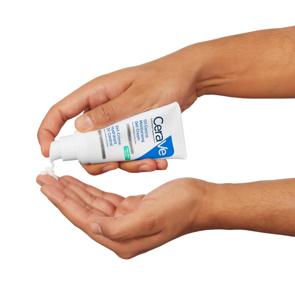 CeraVe Oil Control Moisturising Gel Cream 52ml - Oil Absorbing Face Moisturiser for Oily and Combination Skin with Ceramides and Hyaluronic