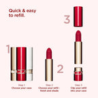 Clarins Joli Rouge Velvet Lipstick Refill 732 Grenadine 3.5g Matte Finish Long Lasting Moisturising Lip Colour Refillable Case Insert
