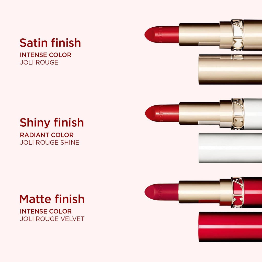Clarins Joli Rouge Velvet Lipstick Refill 732 Grenadine 3.5g Matte Finish Long Lasting Moisturising Lip Colour Refillable Case Insert