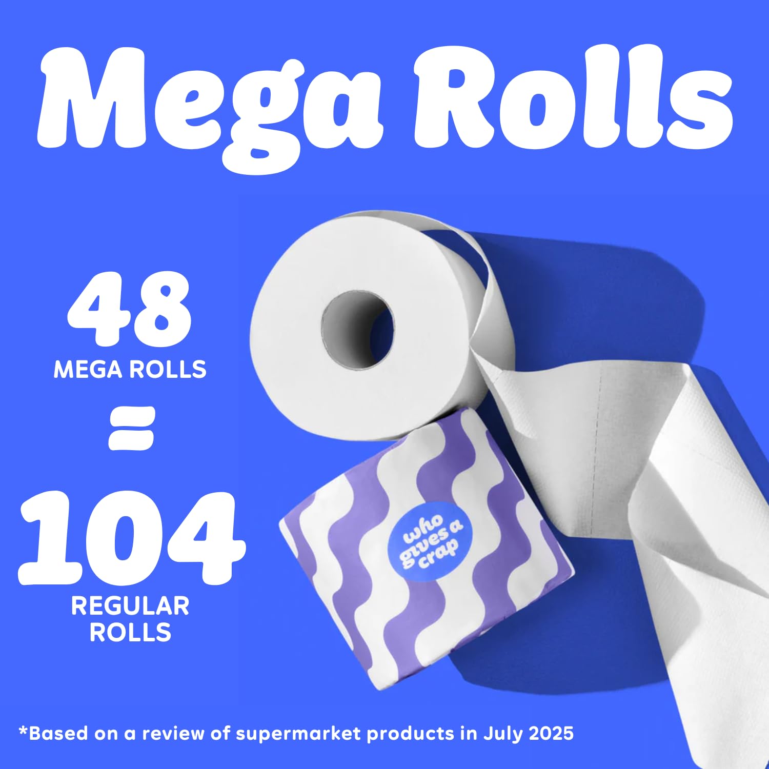 Who Gives A Crap 100% Recycled Toilet Roll 48 Pack 3-Ply 400 Sheets Per Roll Sustainable Eco Friendly Bathroom Tissue Box of 48 Bulk Buy - Damaged Box