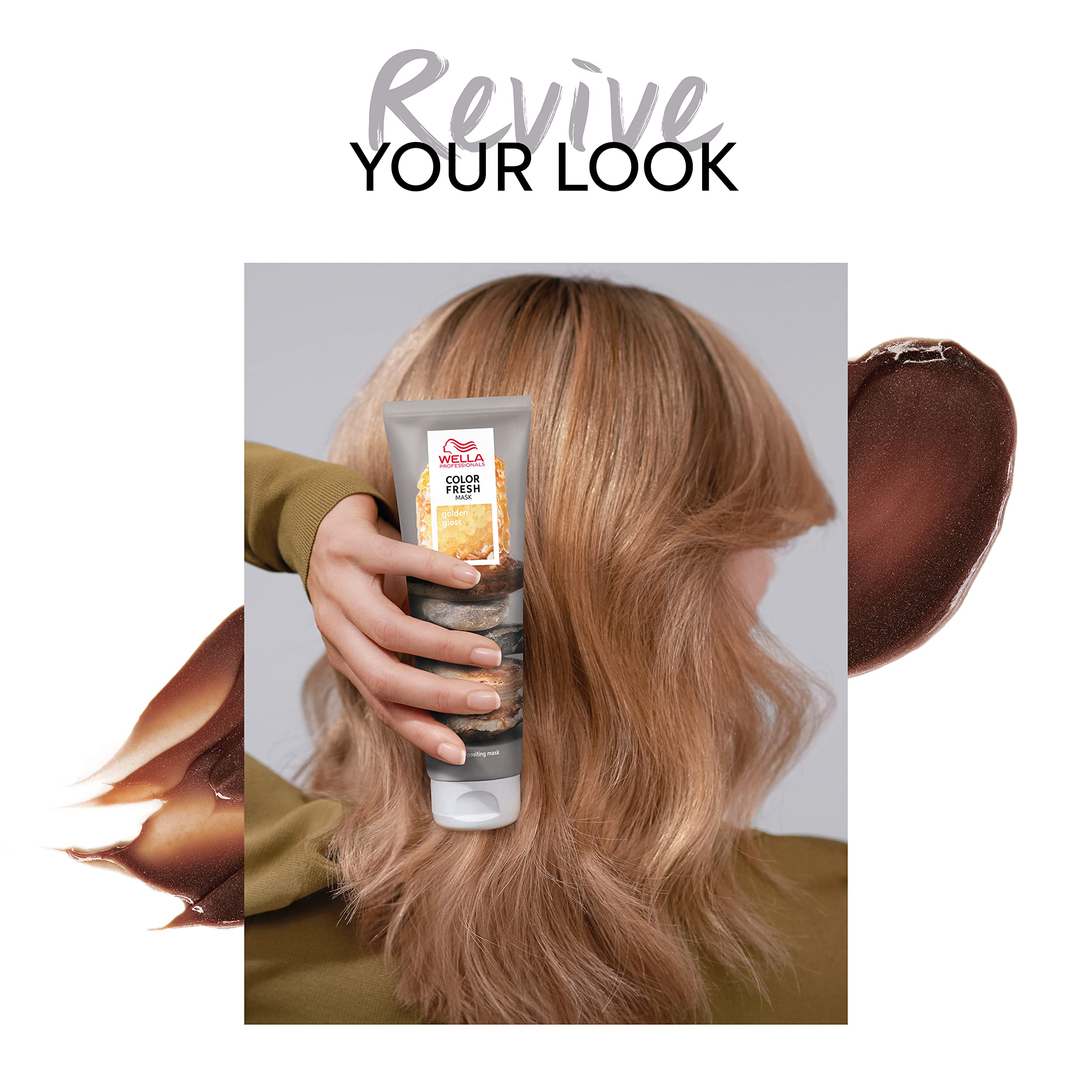 Wella Professional Color Fresh Mask, Temporary Hair Color Refresh Treatment, Semi-Permanent Hair Dye, Hair Gloss Treatment, Golden Gloss, 500 ml