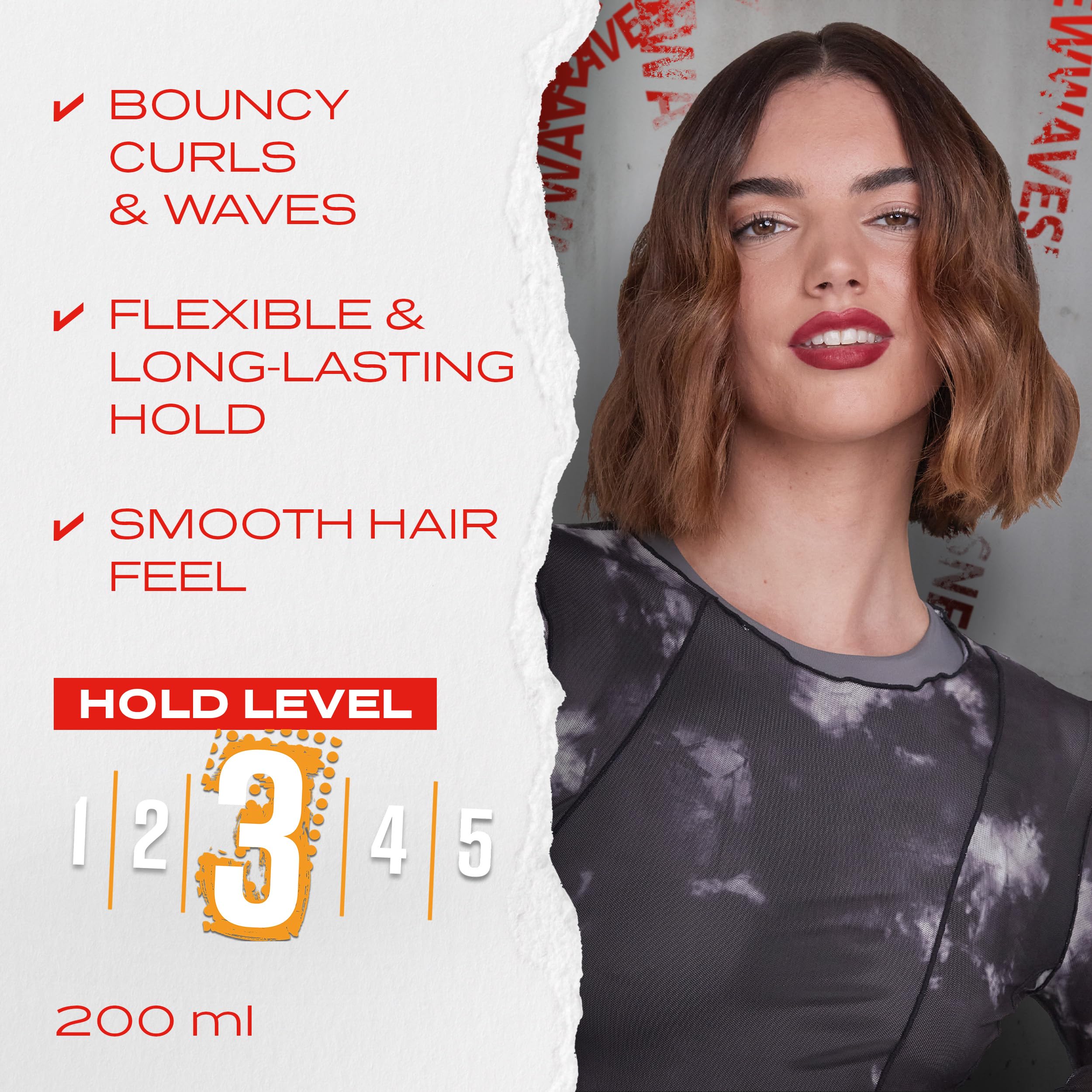Wella Shockwaves Curls and Waves Mousse, 200 ml - Damaged Box