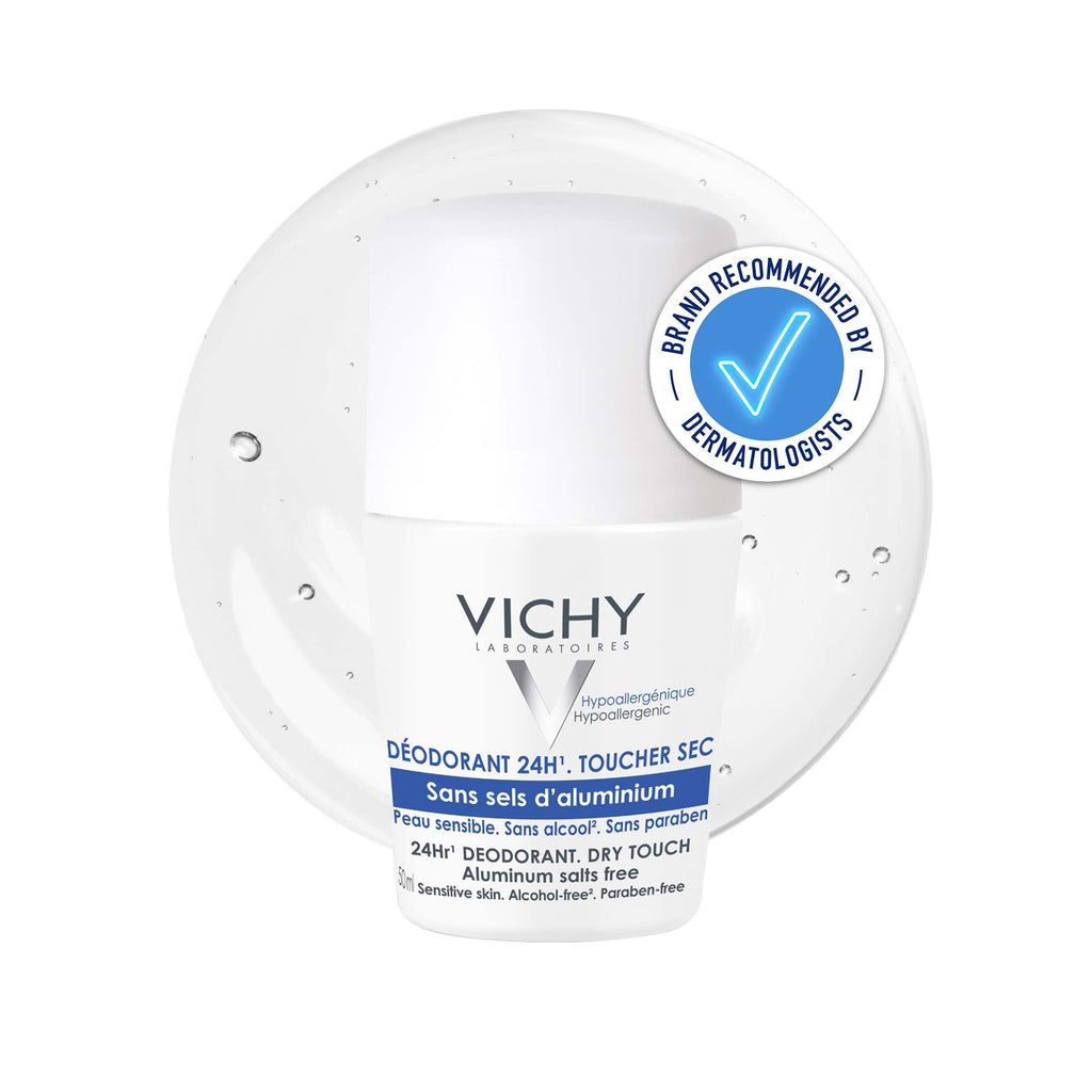 Vichy 24H Dry Touch Roll-On Deodorant for Sensitive Skin 50ml