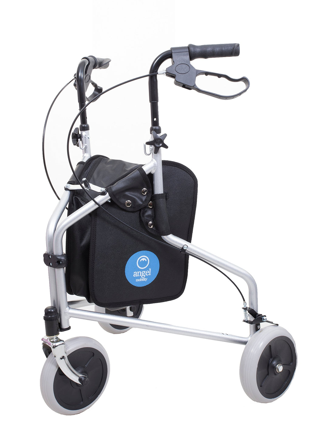 Aidapt 3 Wheeled Tri Walker Lightweight Folding Mobility Aid Rollator with Storage Bag and Lockable Brakes Blue VP174B - Very Good