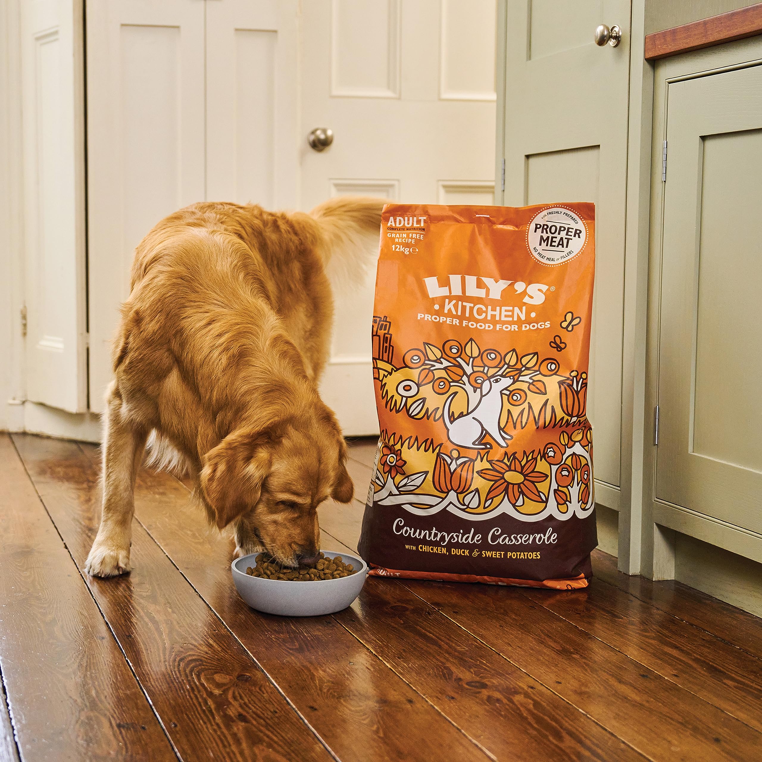 Lily's Kitchen Adult Dry Dog Food Chicken and Duck Grain-Free Recipe 7kg Bag Natural Ingredients Complete Pet Food Health and Digestion - Damaged Box