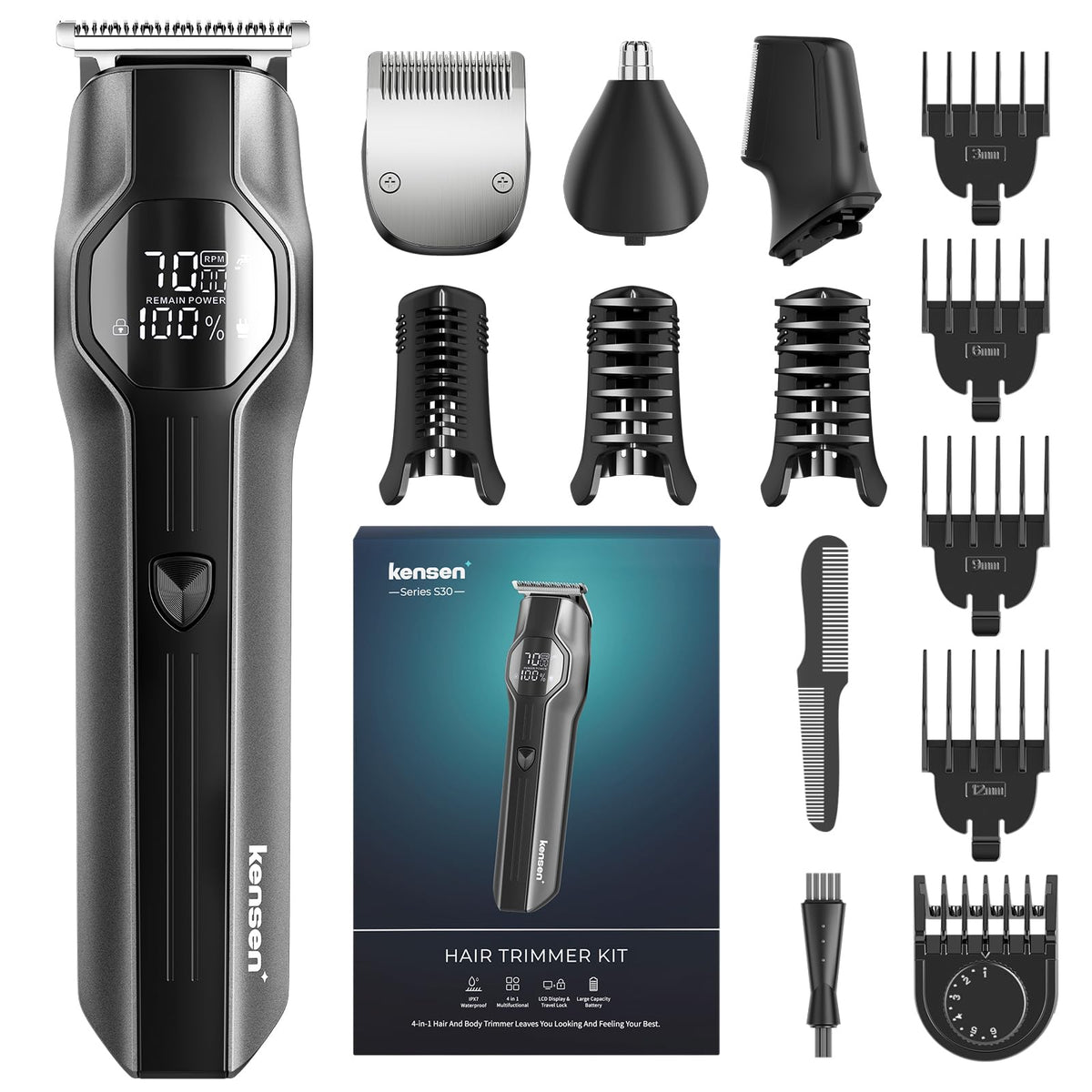 4 1 Body Hair Trimmer Beard Shaver Waterproof Cordless Pubic Grooming Kit Dual Speed Rechargeable Electric Shaver Like