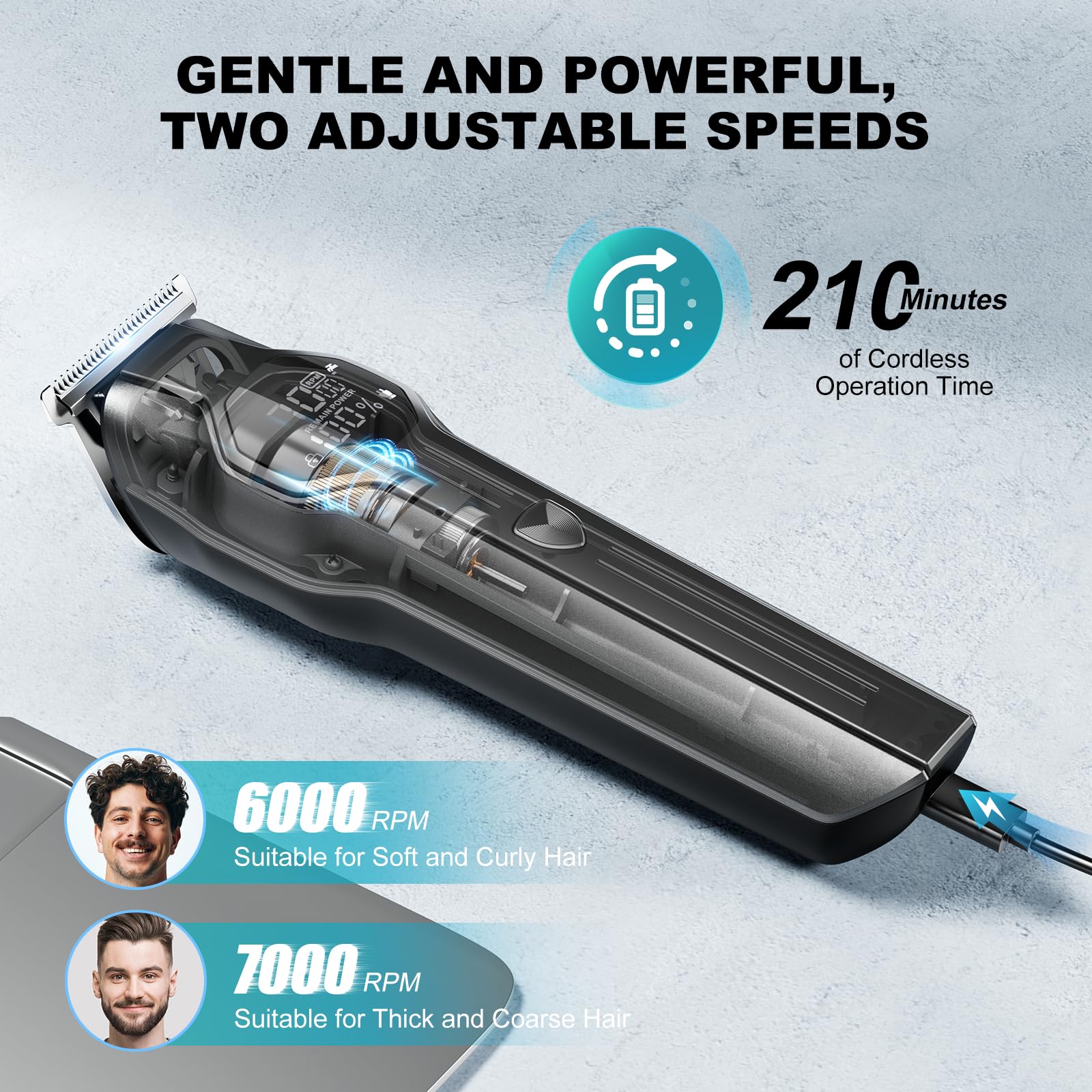 Kensen 4-in-1 Body Hair Trimmer and Beard Shaver for Men, Waterproof Cordless Pubic Grooming Kit, Dual Speed Rechargeable Electric Shaver - Like New