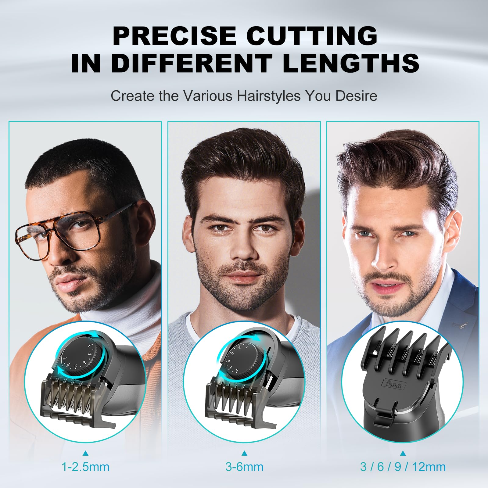 Kensen 4-in-1 Body Hair Trimmer and Beard Shaver for Men, Waterproof Cordless Pubic Grooming Kit, Dual Speed Rechargeable Electric Shaver - Like New