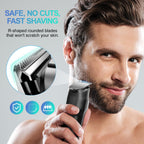 Kensen 4-in-1 Body Hair Trimmer and Beard Shaver for Men, Waterproof Cordless Pubic Grooming Kit, Dual Speed Rechargeable Electric Shaver - Like New
