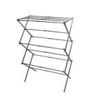 1ABOVE 3 Tier Clothes Airer Alloy Steel Laundry Drying Rack 15m Space Indoor Outdoor Folding Washing Line Horse with Hanger Hooks Silver - Like New