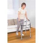 Aidapt Folding Walking Frame Adjustable Height Lightweight Aluminium Mobility Aid with Fast Fold Mechanism and Anti Slip Rubber Feet - Damaged Box