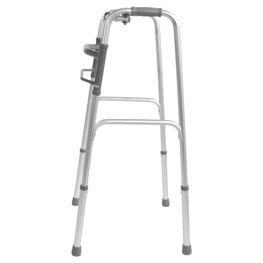 Aidapt Folding Walking Frame Adjustable Height Lightweight Aluminium Mobility Aid with Fast Fold Mechanism and Anti Slip Rubber Feet - Damaged Box