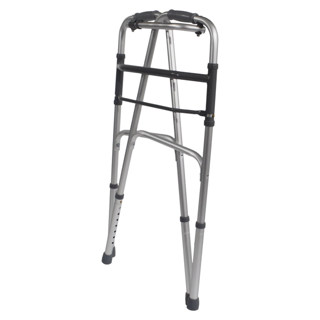 Aidapt Folding Walking Frame Adjustable Height Lightweight Aluminium Mobility Aid with Fast Fold Mechanism and Anti Slip Rubber Feet - Damaged Box