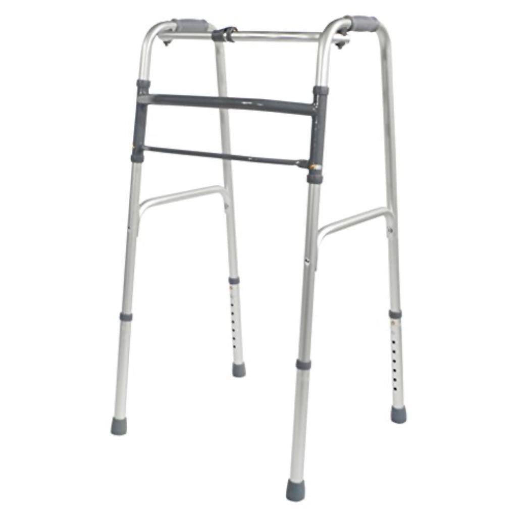 Aidapt Folding Walking Frame Adjustable Height Lightweight Aluminium Mobility Aid with Fast Fold Mechanism and Anti Slip Rubber Feet - Damaged Box