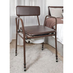 Aidapt Bedside Commode Chair Height Adjustable Portable Toilet with Padded Back and 5 Litre Pail for Elderly and Mobility Support - Brown - Very Good