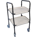 Aidapt Strolley Trolley Height Adjustable Mobility Aid with Removable Trays White Steel Frame Indoor Walking Support for Meals and Drinks - Very Good