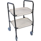 Aidapt Strolley Trolley Height Adjustable Mobility Aid with Removable Trays White Steel Frame Indoor Walking Support for Meals and Drinks - Very Good