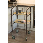 Aidapt Strolley Trolley Height Adjustable Mobility Aid with Removable Trays White Steel Frame Indoor Walking Support for Meals and Drinks - Very Good