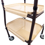 Aidapt Strolley Trolley Height Adjustable Mobility Aid with Removable Trays White Steel Frame Indoor Walking Support for Meals and Drinks - Very Good