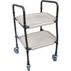 Aidapt Strolley Trolley Height Adjustable Mobility Aid with Removable Trays White Steel Frame Indoor Walking Support for Meals and Drinks - Very Good