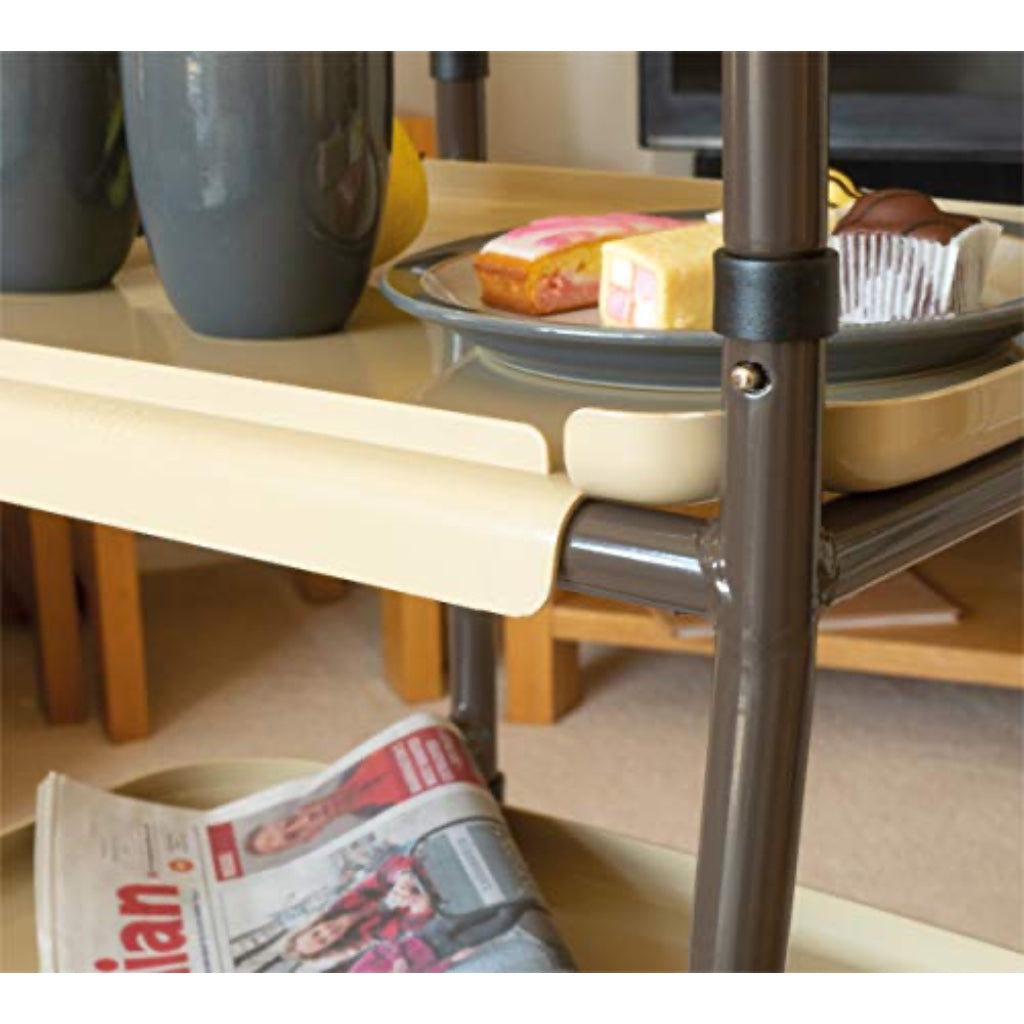 Aidapt Strolley Trolley Height Adjustable Mobility Aid with Removable Trays White Steel Frame Indoor Walking Support for Meals and Drinks - Very Good