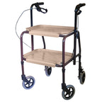 Aidapt VR164B Strolley Trolley Height Adjustable Mobility Aid with Brakes and Removable Trays for Kitchen Meal and Drink Transfer - Damaged Box